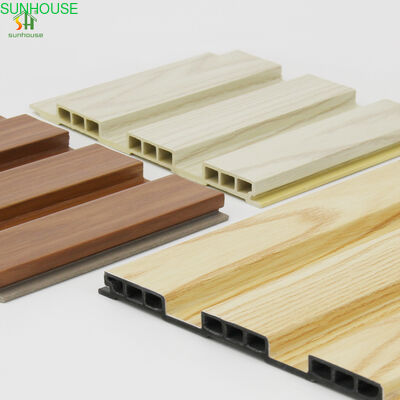 Bom preço. Hardwearing Outdoor PVC WPC Cladding Siding Panel Scratch Resistance Ventilated Grating Board Waterproof Office Free Samples on-line