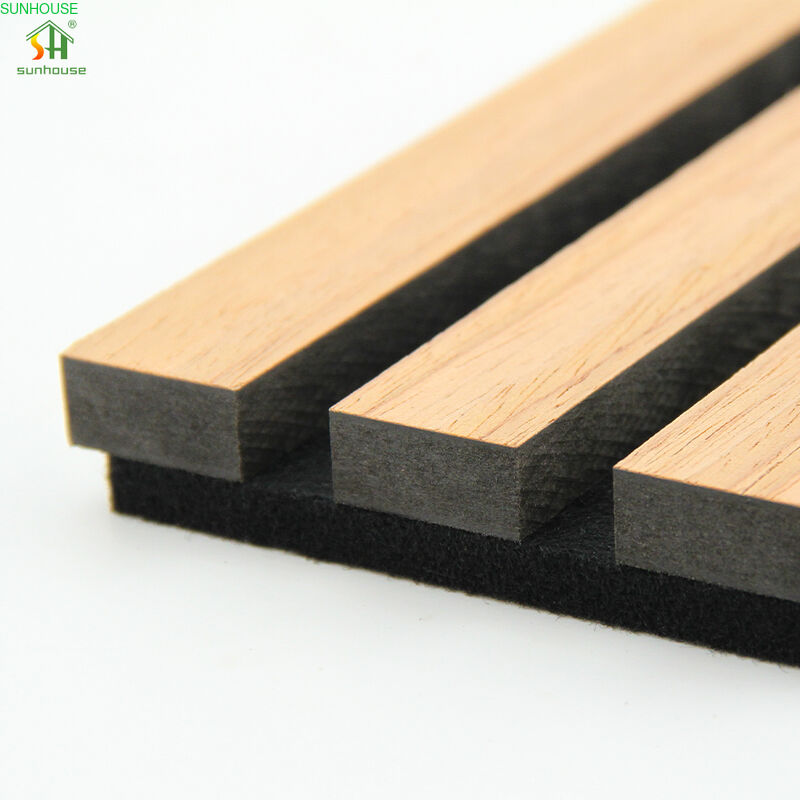 New Arrivals Office Studio Akupanel Wooden Slatted Sound Absorbing Proofing Boards Wood Slat Wall