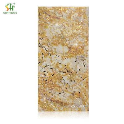 Placa de painel de parede acrílica com efeito de mármore para uso de decoração interior e exterior