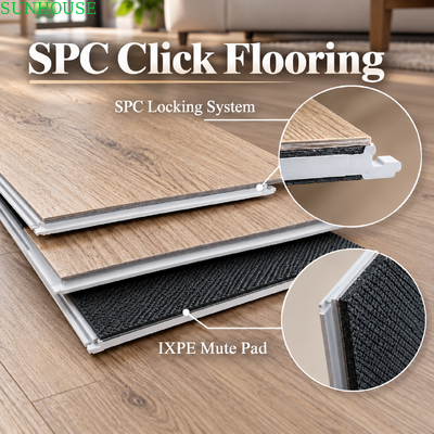 Bom preço. Solução Comercial de Piso Click SPC para Hotéis, Escritórios e Lojas de Varejo com Sistema Durável de Vinil Rígido on-line